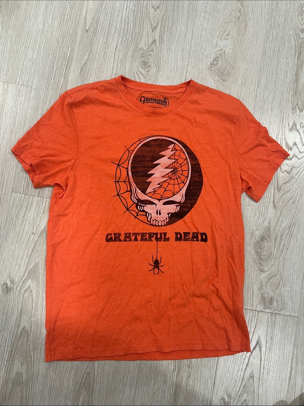 Grateful Dead Orange Short Sleeve Skull Logo Tee